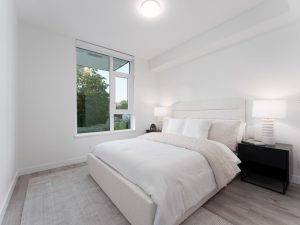 North Vancouver Townhouse for Sale Lynnmour – WINFORD Bright Bedroom with Large Window