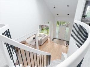 Hallway of 3965 Braemar Place, Upper Lonsdale North Vancouver home listed by Parham Baghaie, Cheng Parham Realty Group.