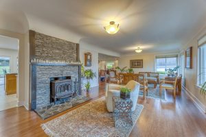 Port Moody House for Sale 1227 Ioco Road - Family Room with Fireplace